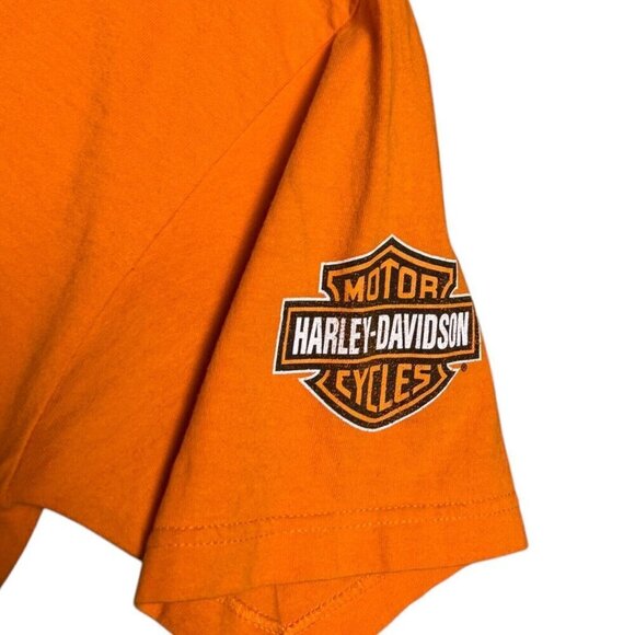 HARLEY DAVIDSON Las Vegas Nevada Orange Motorcycle Biker Tee Shirt Mens Medium - Picture 5 of 7